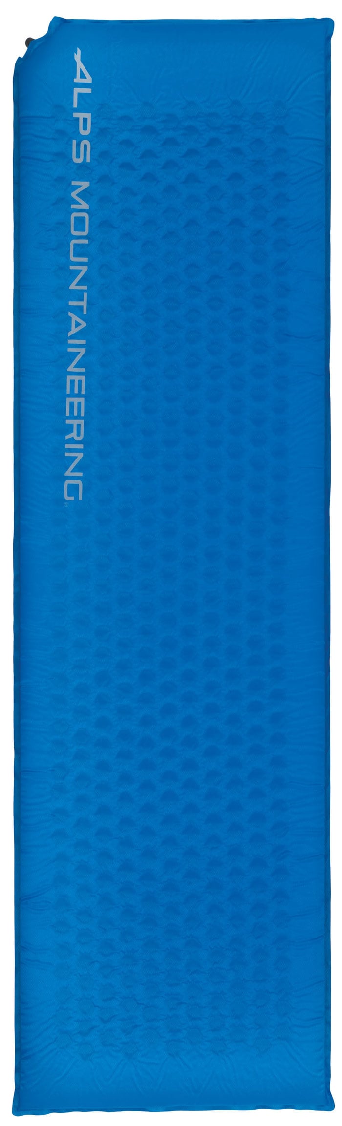 ALPS Mountaineering Flexcore Regular pad in blue, shown for size reference