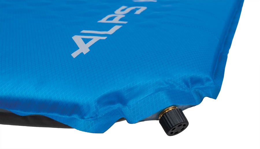 Close-up of the ALPS Flexcore pad inflation valve