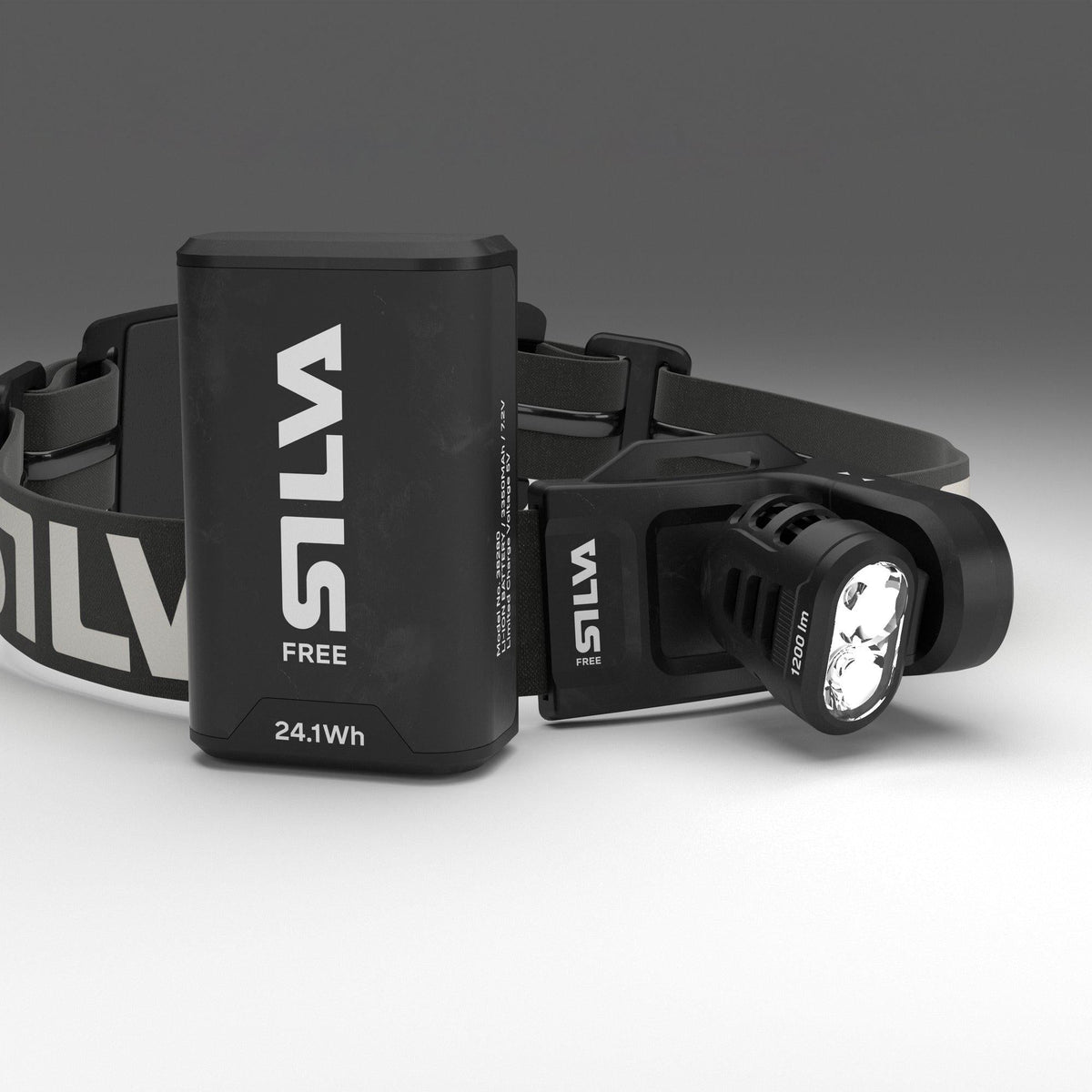 Silva Free 1200 S headlamp and battery components