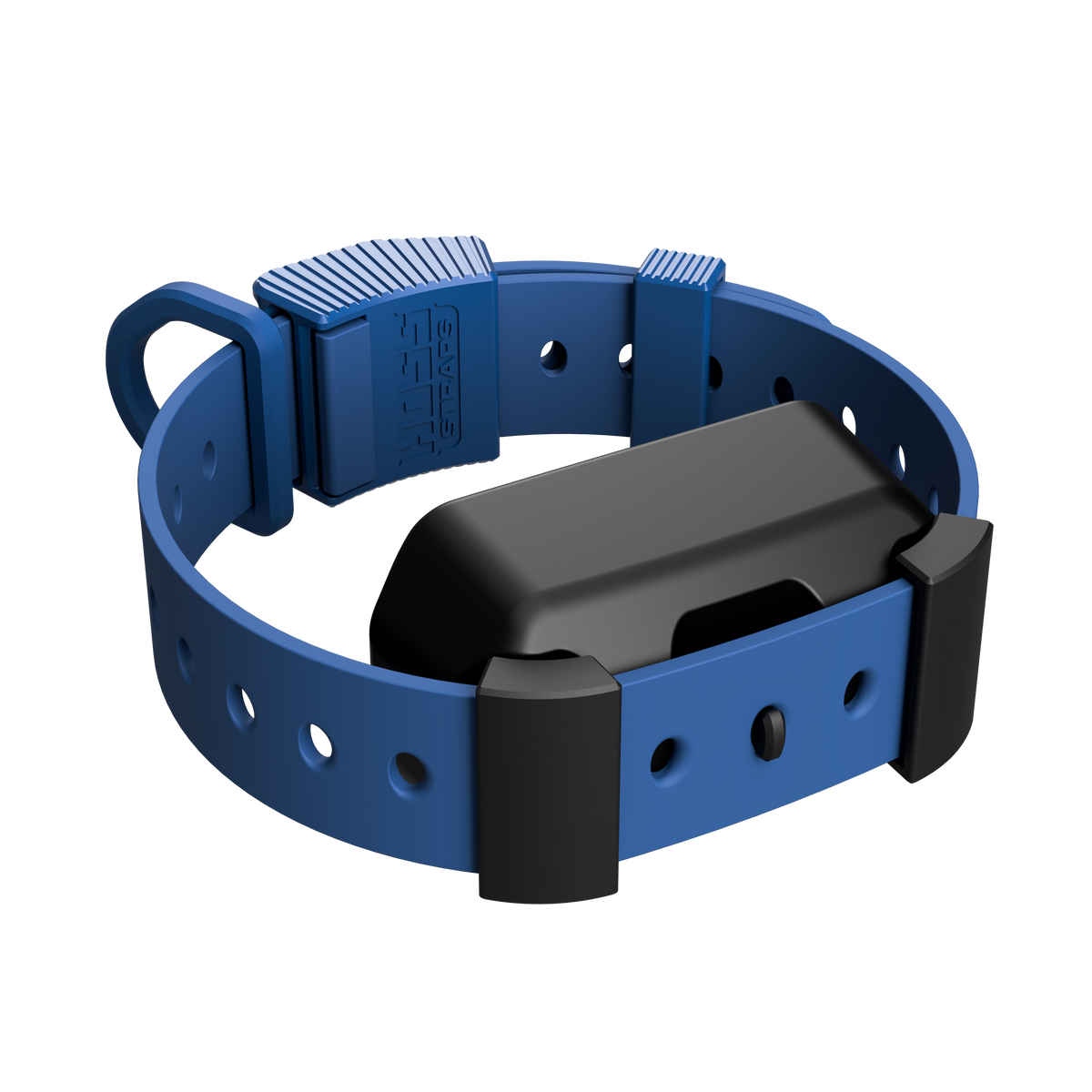 Hoss Straps Training Collar Setup - blue with collar device example, product view