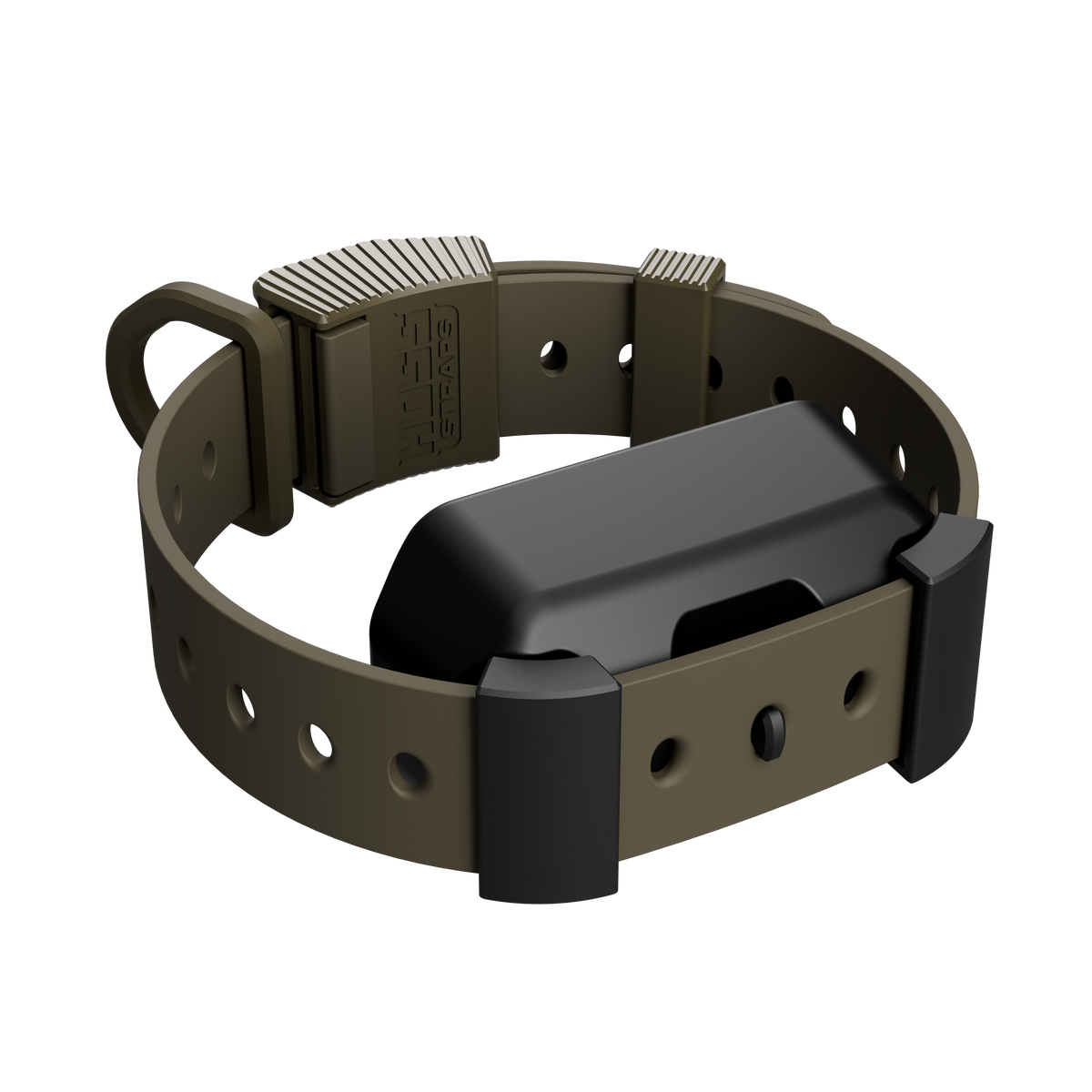 Hoss Straps Training Collar Setup - olive with collar device example, product view