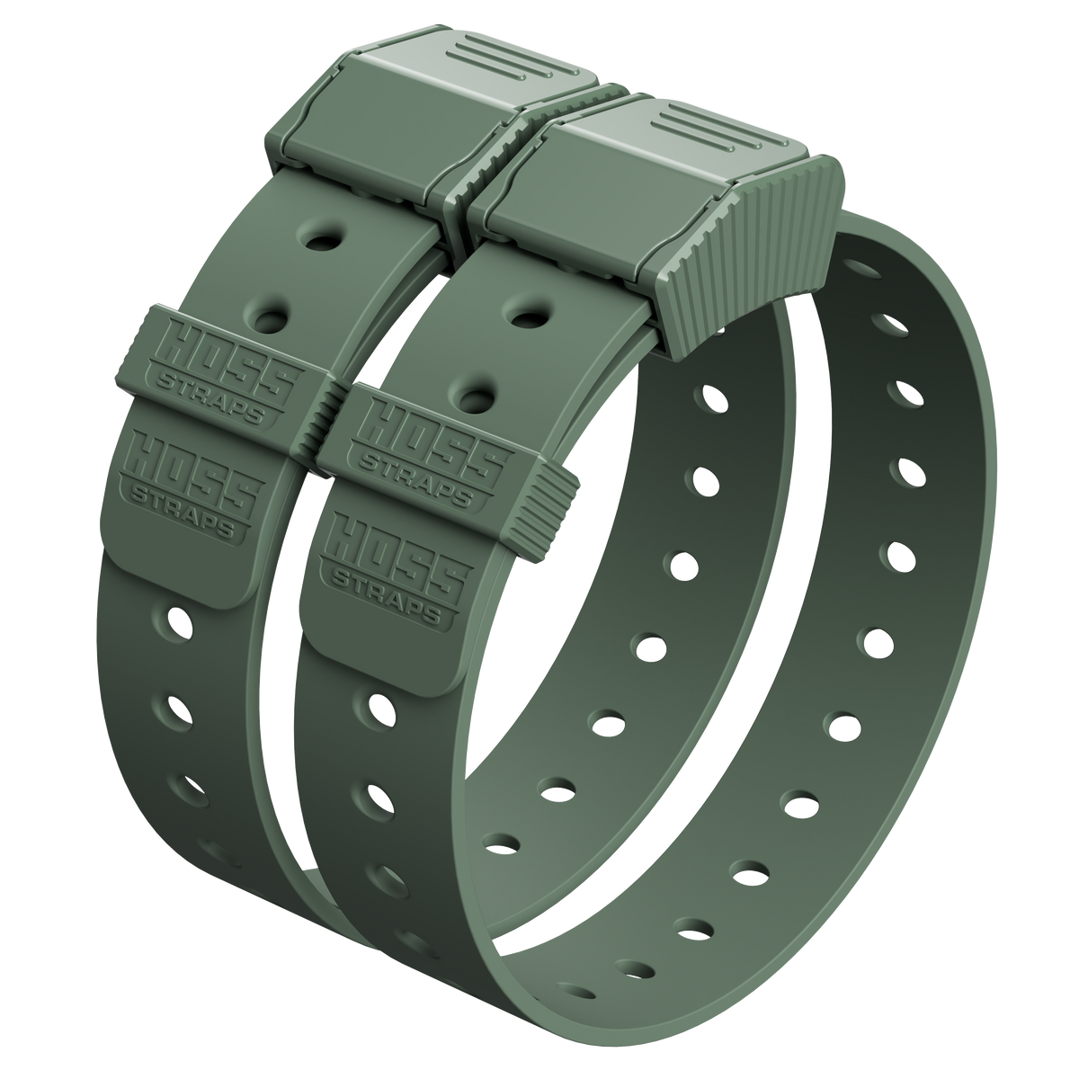 Hoss Straps Gear Straps 24-Inch - two muted green straps example, product view