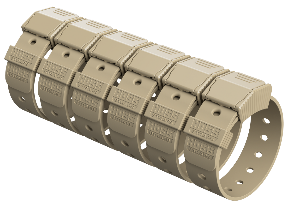 Hoss Straps Gear Straps 12-Inch - six tan straps example, product view