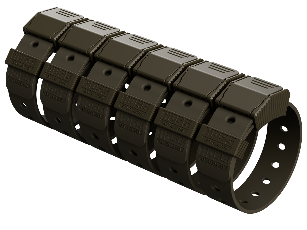 Hoss Straps Gear Straps 12-Inch - six olive straps example, product view