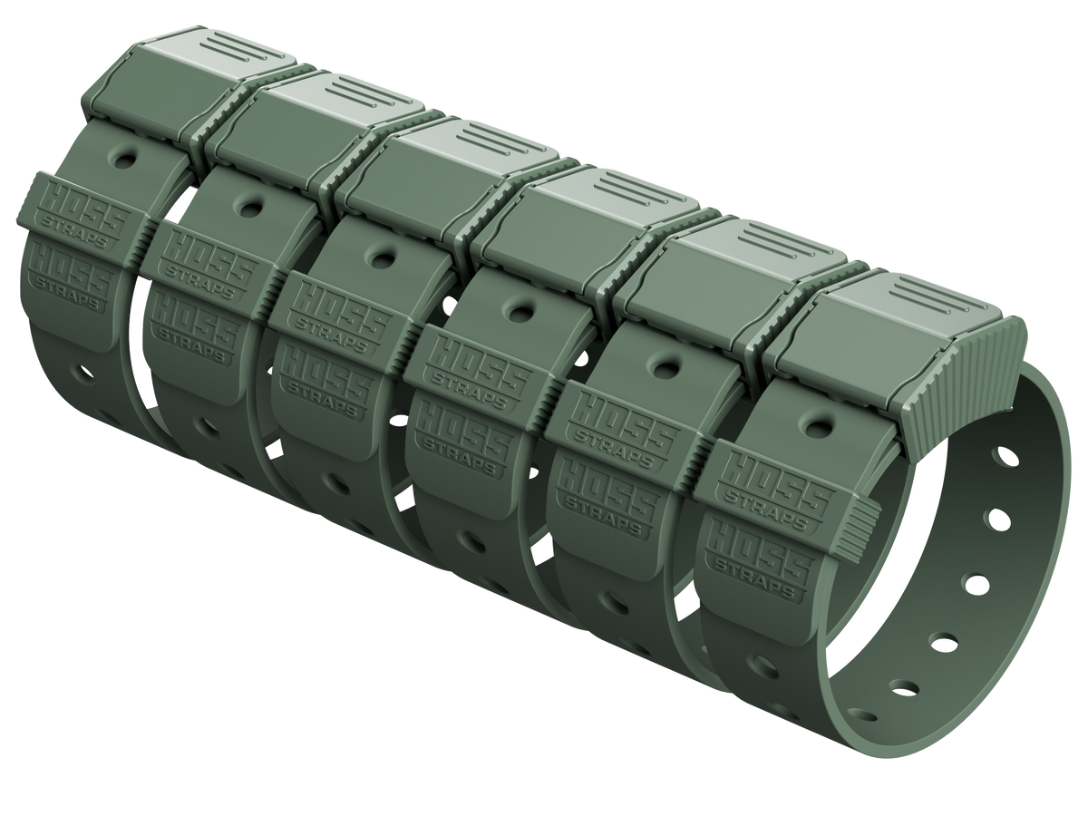 Hoss Straps Gear Straps 12-Inch - six muted green straps example, product view