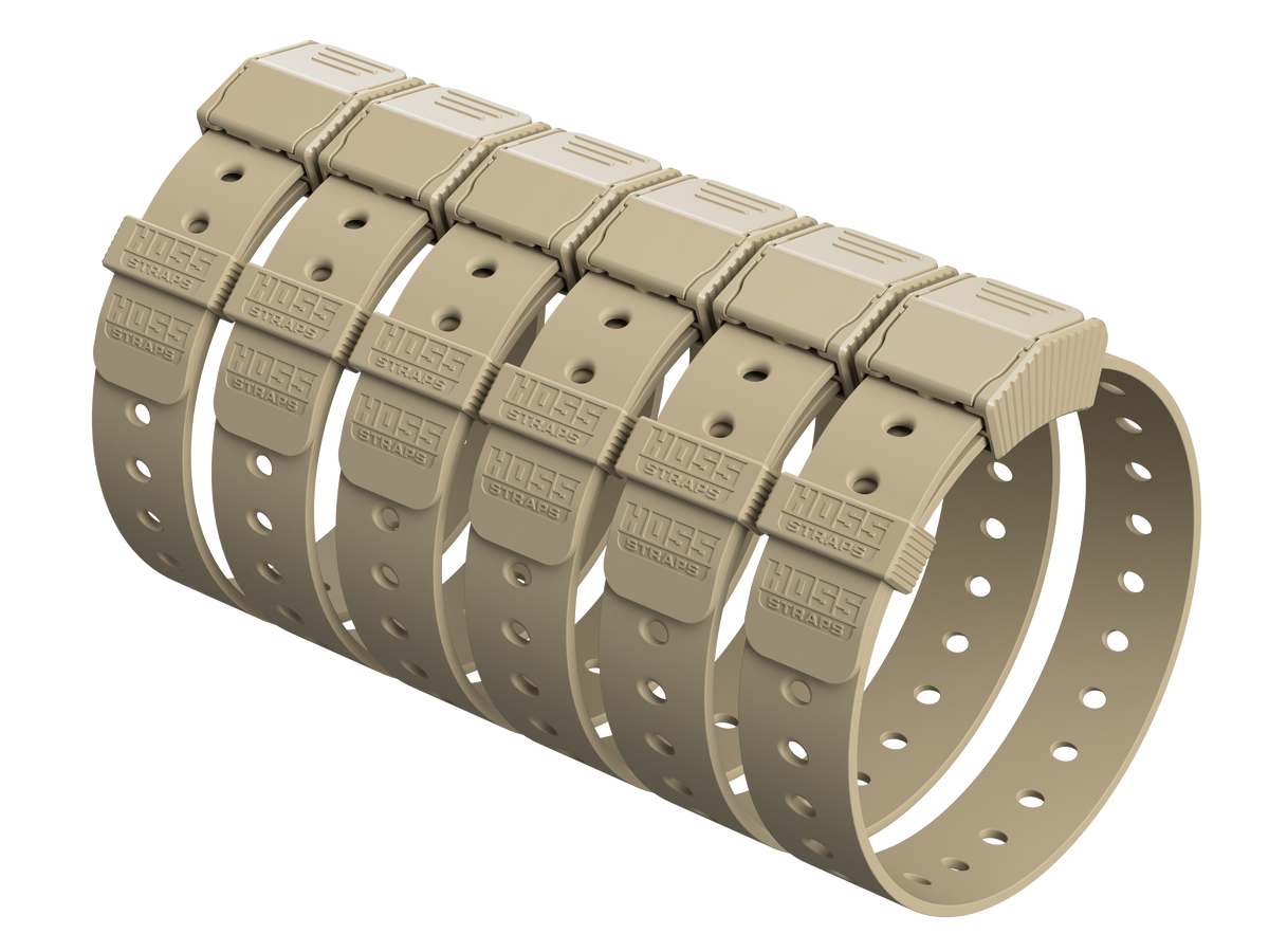 Hoss Straps Gear Straps 24-Inch - six light tan straps example, product view