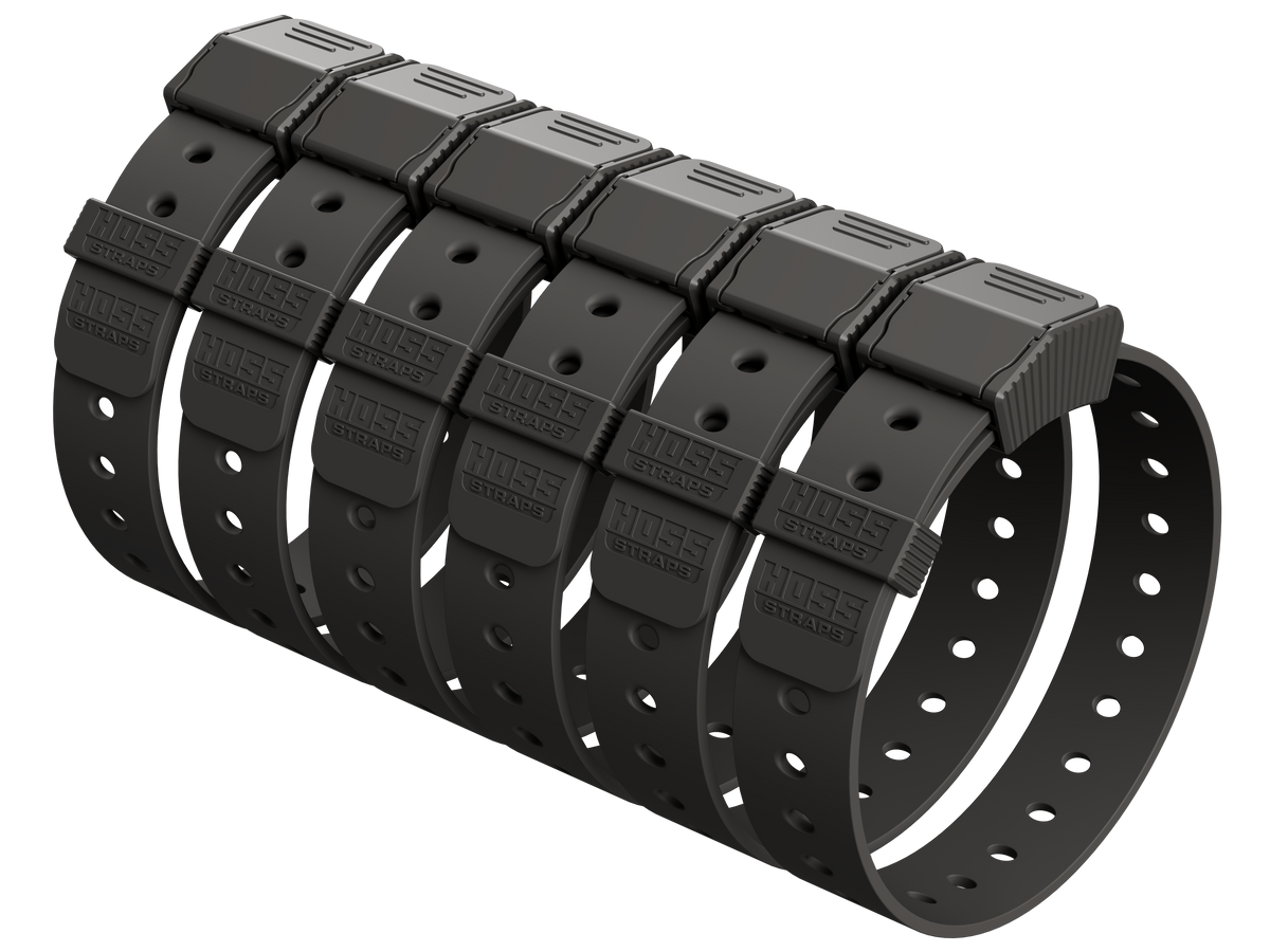 Hoss Straps Gear Straps 24-Inch - six dark gray straps example, product view
