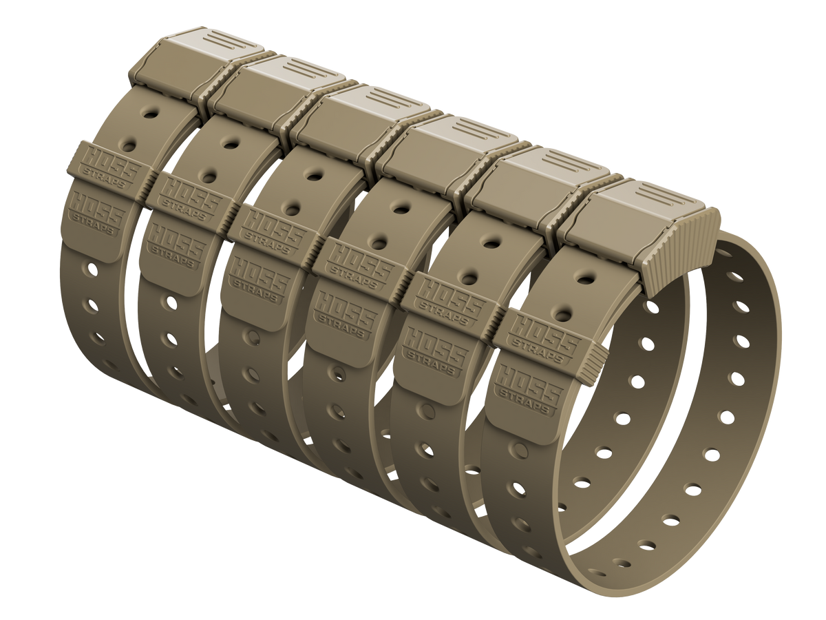 Hoss Straps Gear Straps 24-Inch - six tan straps example, product view