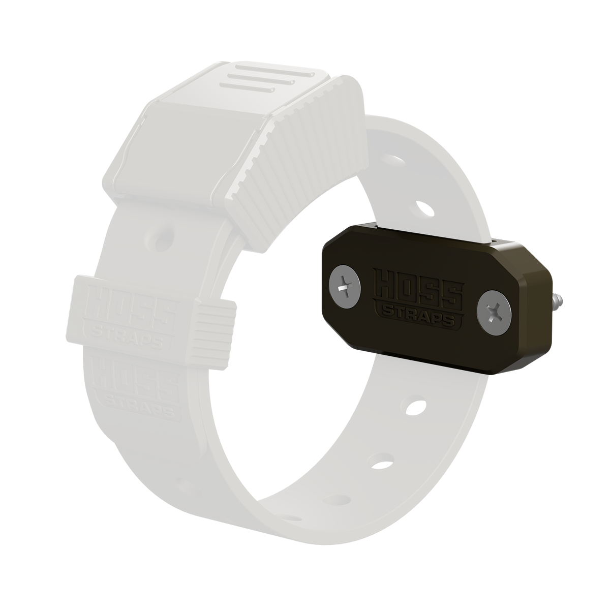 Hoss Straps Strap Mount Bracket (Single Slot) 2-Pack - olive strap and bracket example, product view