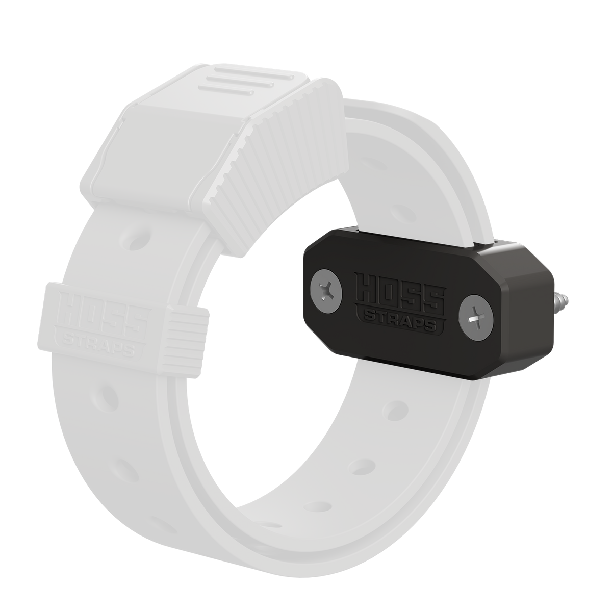 Hoss Straps Strap Mount Bracket (Double Slot) 2-Pack - dark gray strap and bracket example, product view