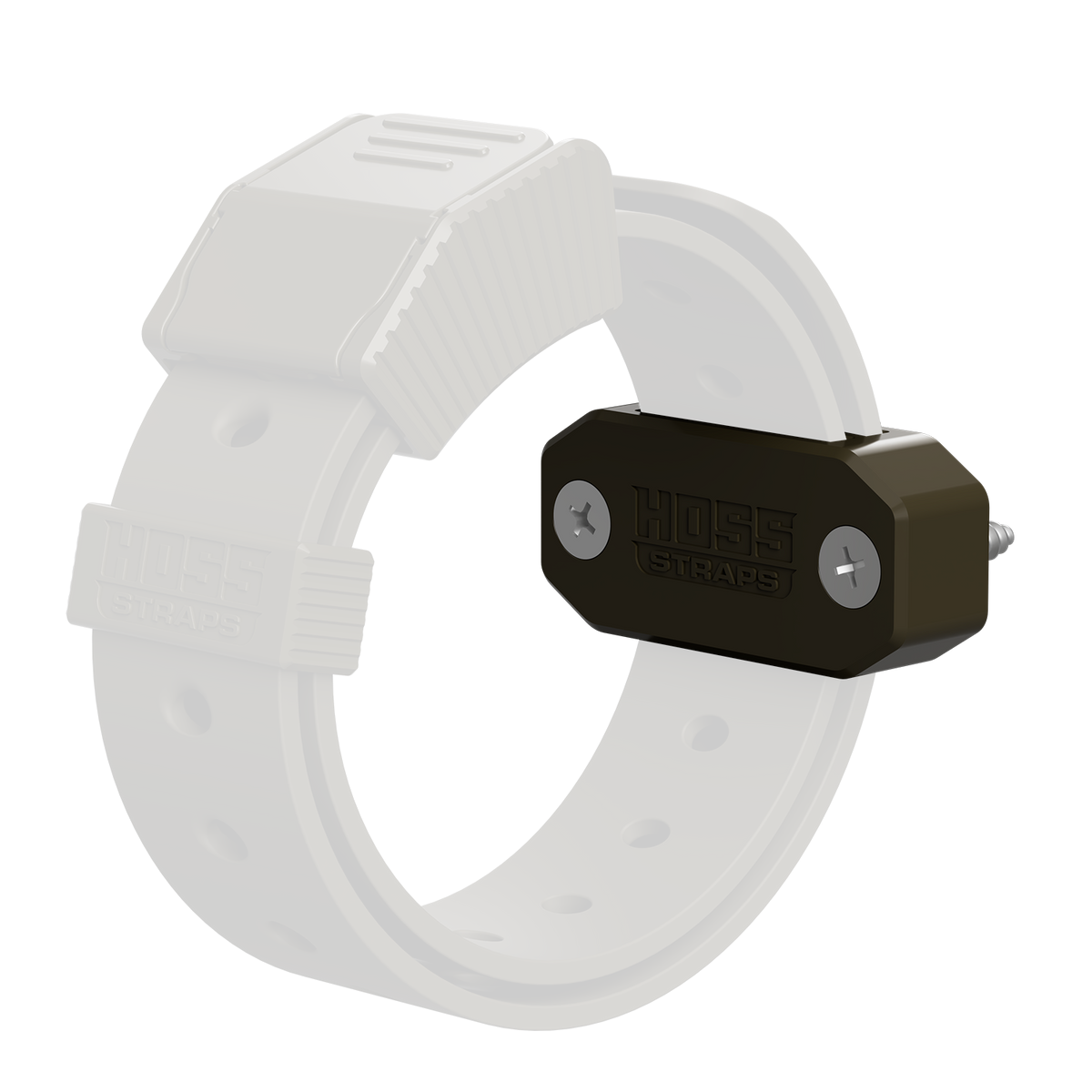 Hoss Straps Strap Mount Bracket (Double Slot) 2-Pack - olive strap and bracket example, product view