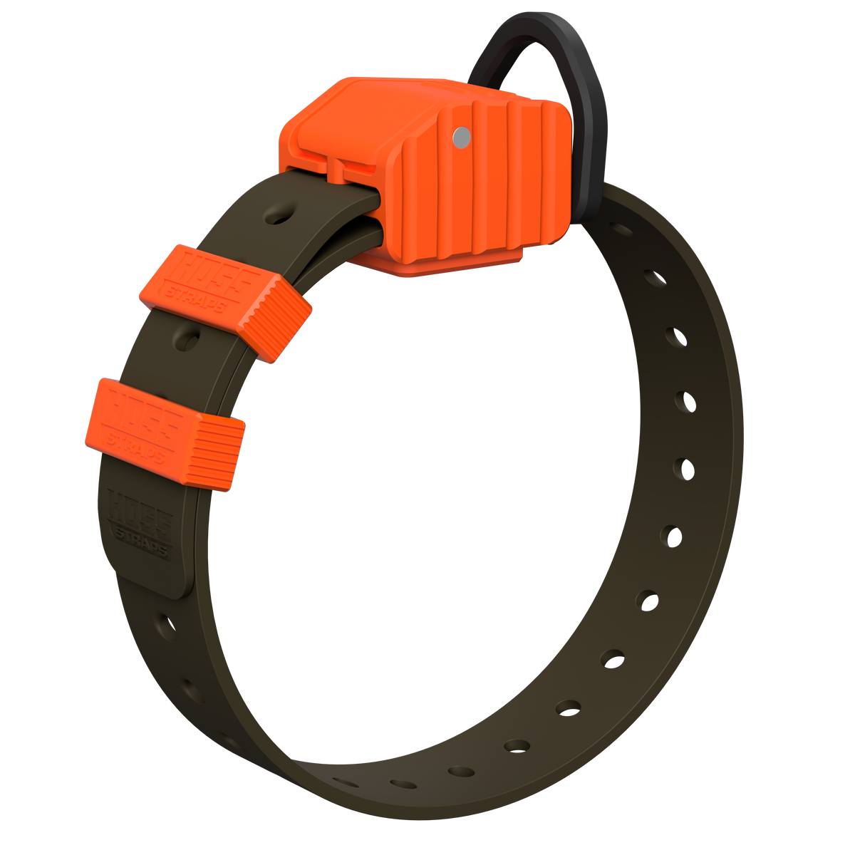 Hoss Straps PRO SERIES FIELD COLLAR - olive with orange buckle example, product view