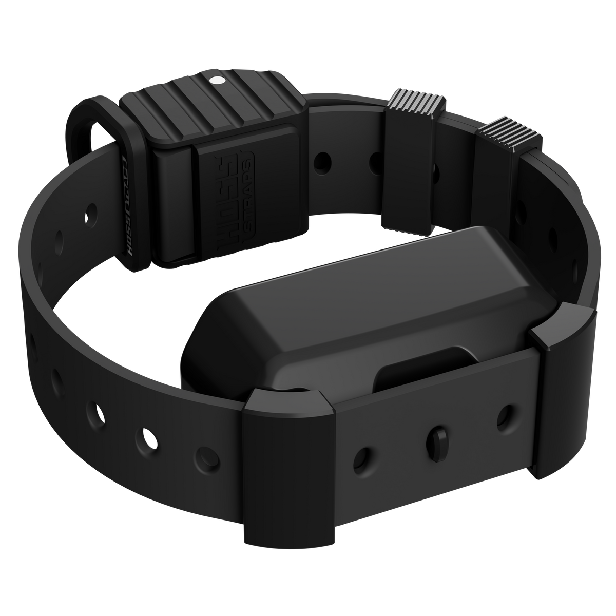 Hoss Straps Pro Series Training Collar Setup - black collar strap with device
