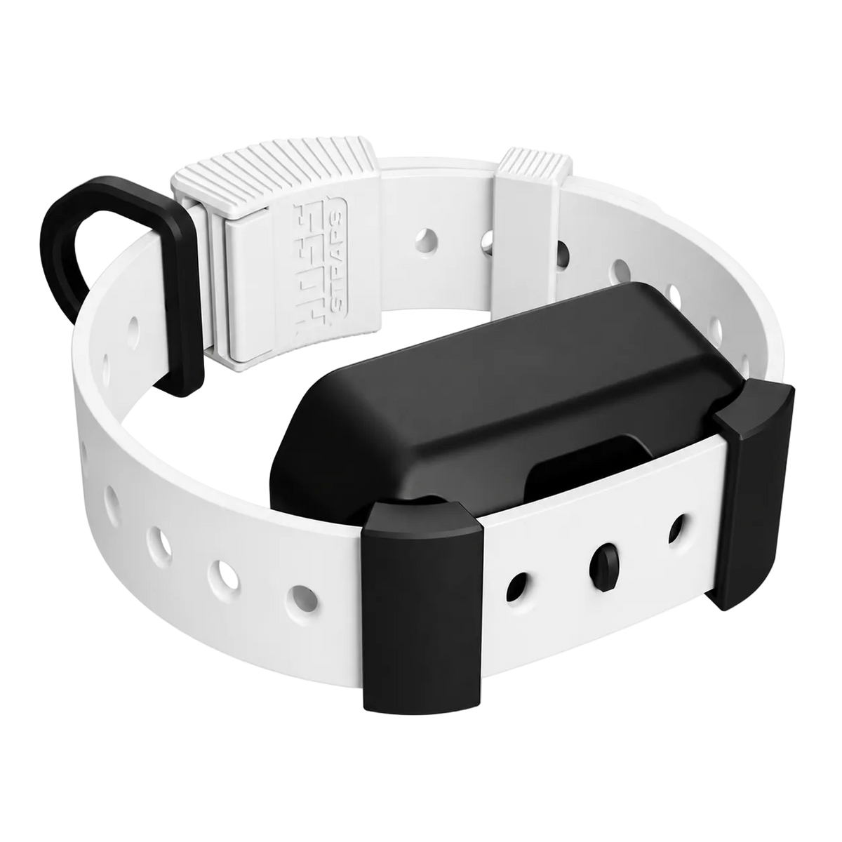 Hoss Straps Training Collar Setup - white with collar device example, product view