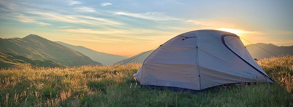 ALPS Mountaineering Zephyr 2-Person Tent - Tent pitched outdoors with fly