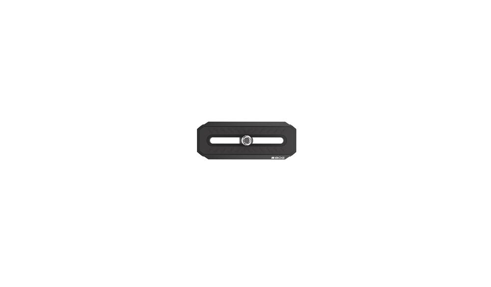 BOG 4-inch Arca-Swiss optics mounting plate with slotted aluminum body