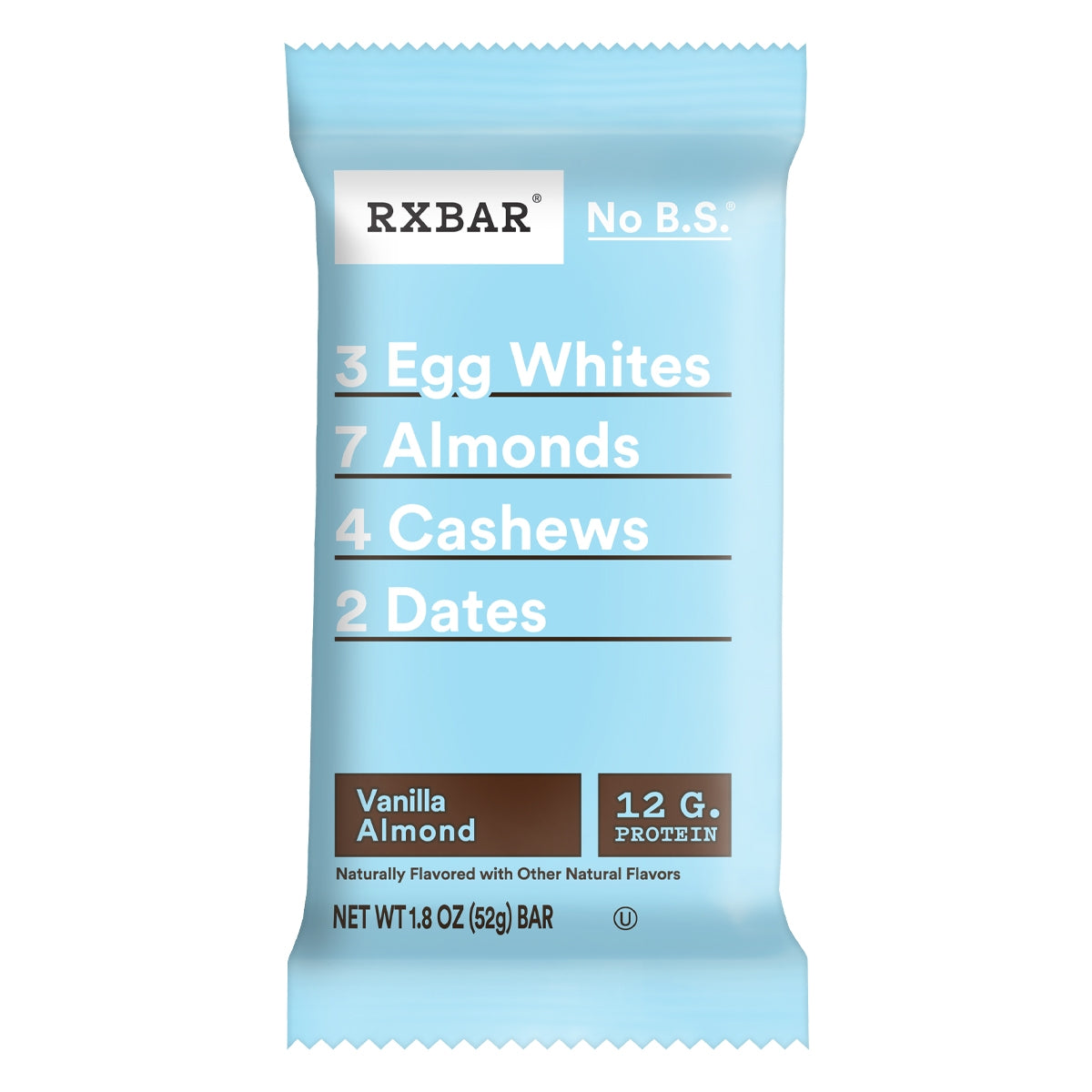 RXBAR Vanilla Almond Protein Bar shown in manufacturer packaging