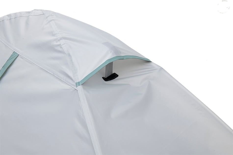 Close-up of the ALPS Felis rainfly ventilation opening