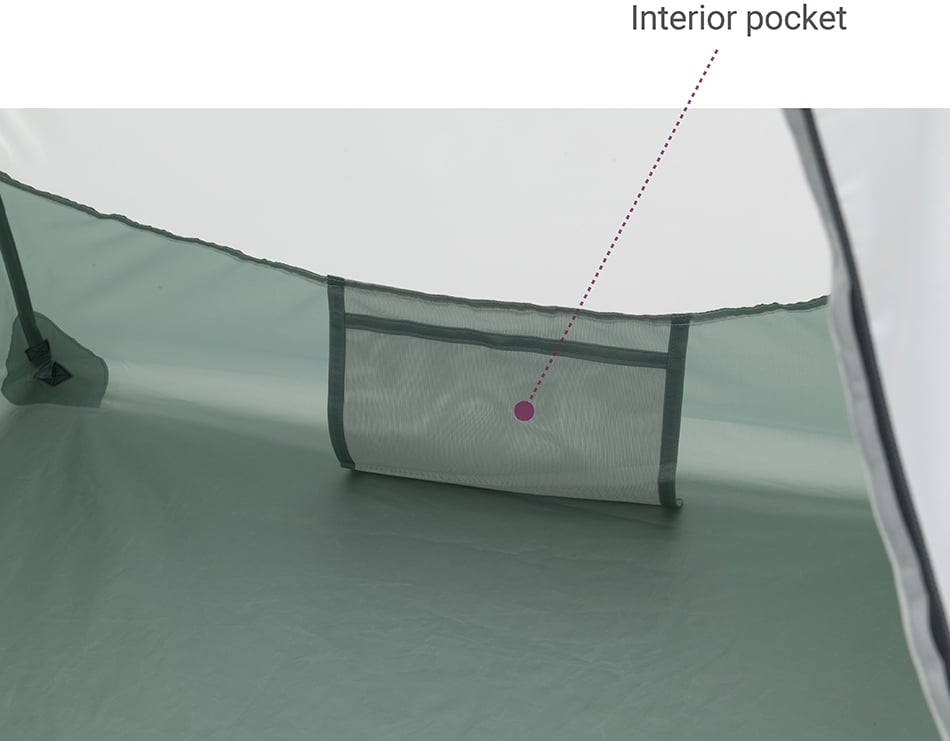 ALPS Felis mesh storage pocket inside the tent