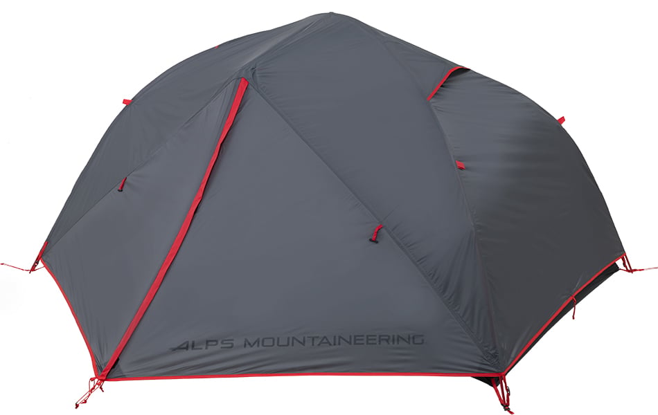 ALPS Helix 2 tent pitched with its charcoal rainfly closed