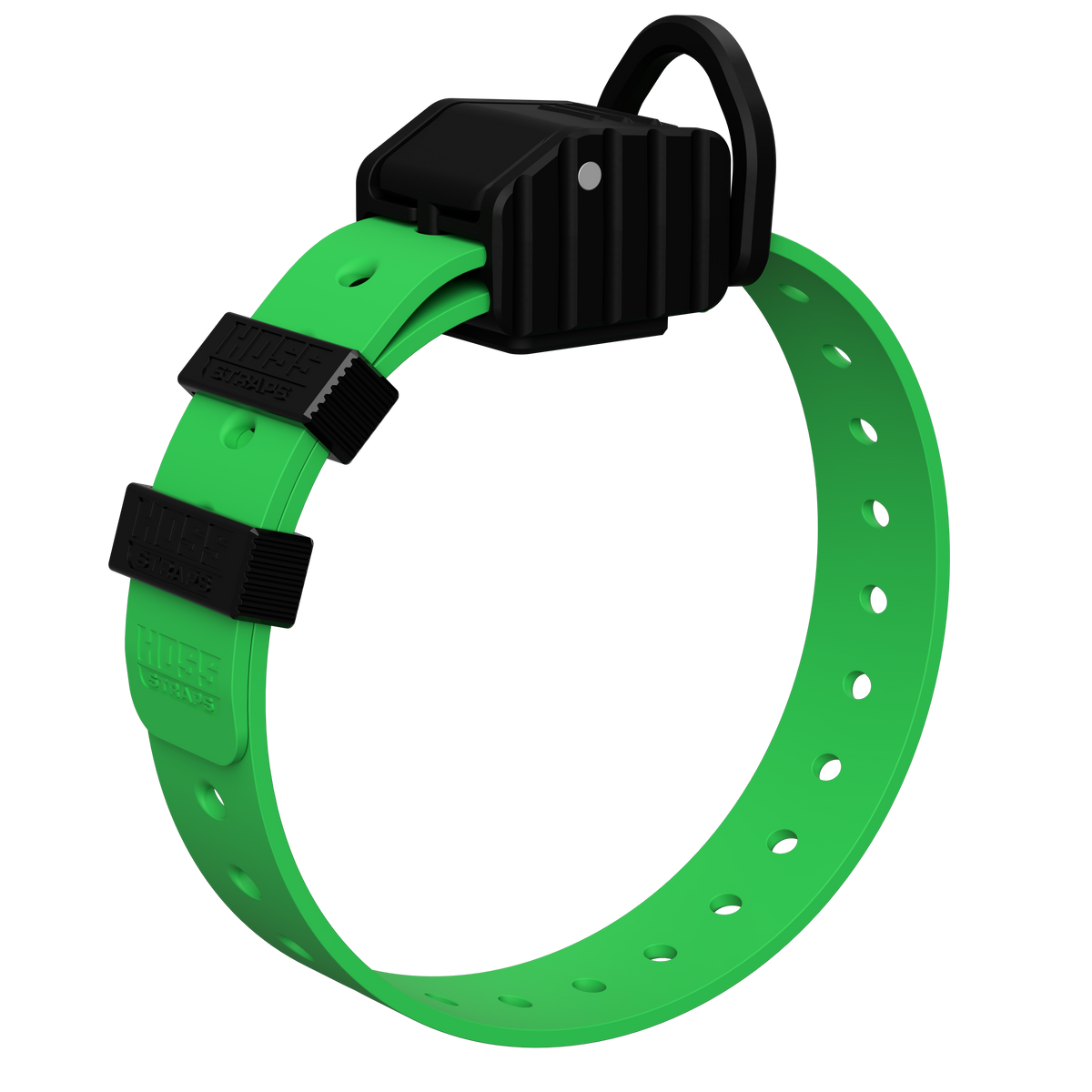 Hoss Straps Pro Series Field Collar with green strap and black hardware