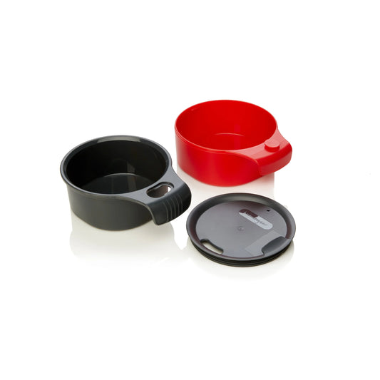 humangear cupCUP Charcoal/Red inner and outer cups with sipping lid