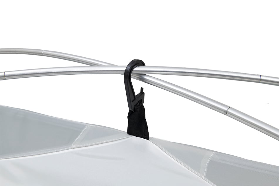 ALPS Felis tent-body attachment at the crossing poles