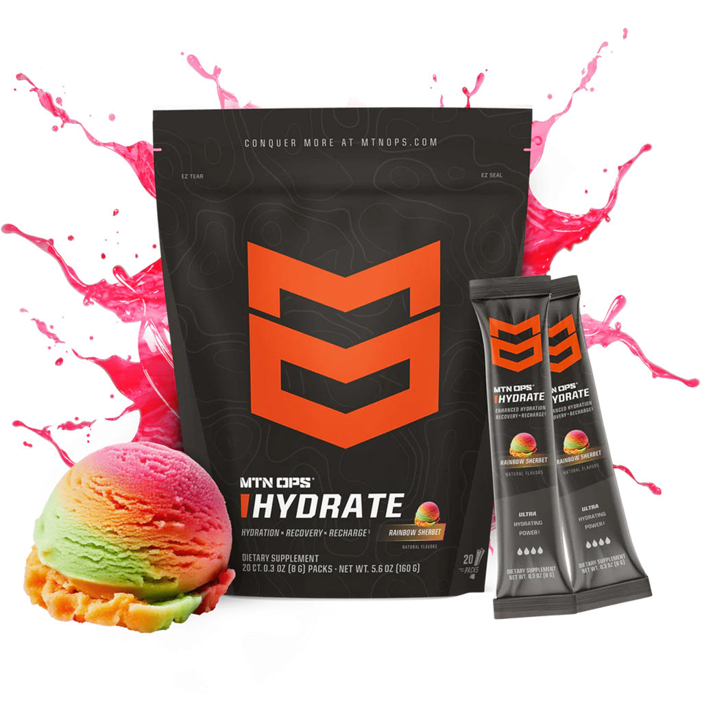 MTN OPS Hydrate Trail Packs, 20 Count - Rainbow Sherbet