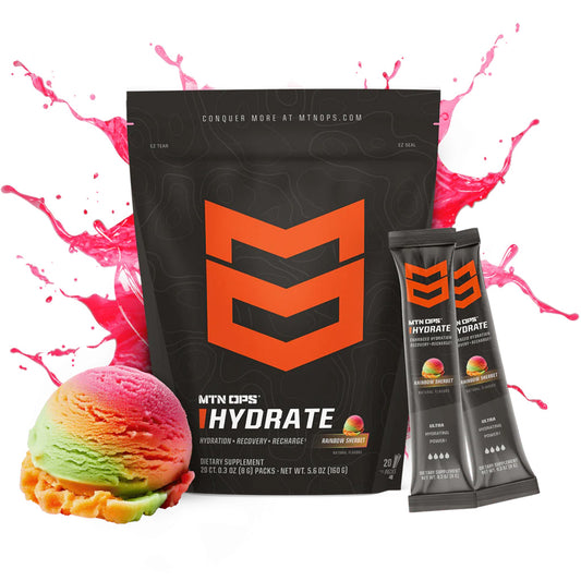MTN OPS Hydrate Trail Packs, 20 Count - Rainbow Sherbet
