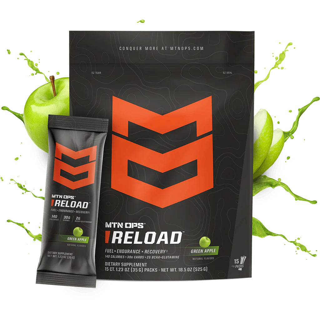 MTN OPS Reload Green Apple Pouches, 15 Count