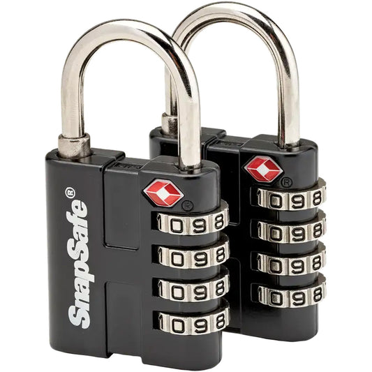 SnapSafe TSA Combination Padlocks, 2 Pack