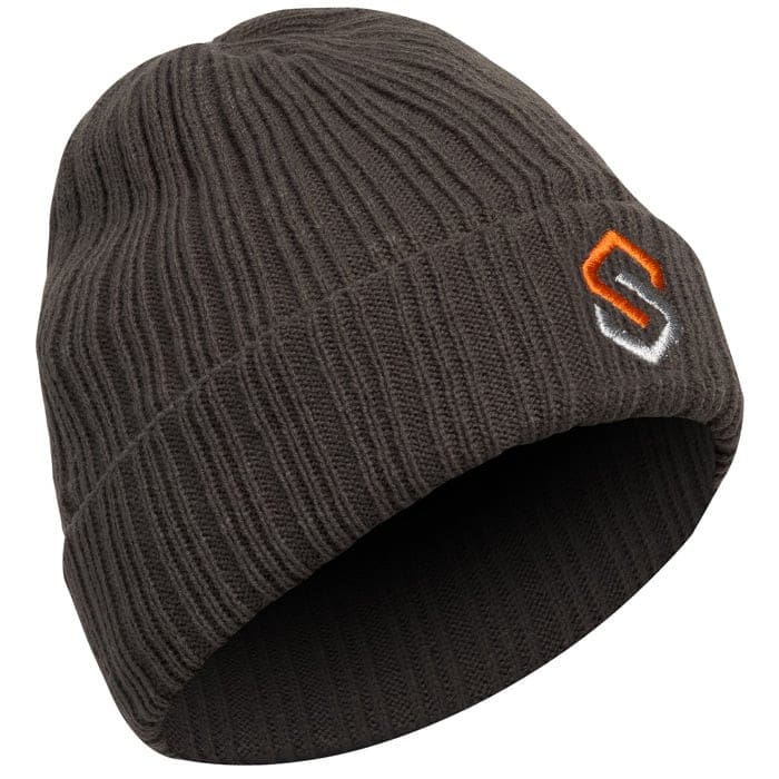 ScentLok Carbon Alloy Knit Cuff Beanie in Charcoal, angled view