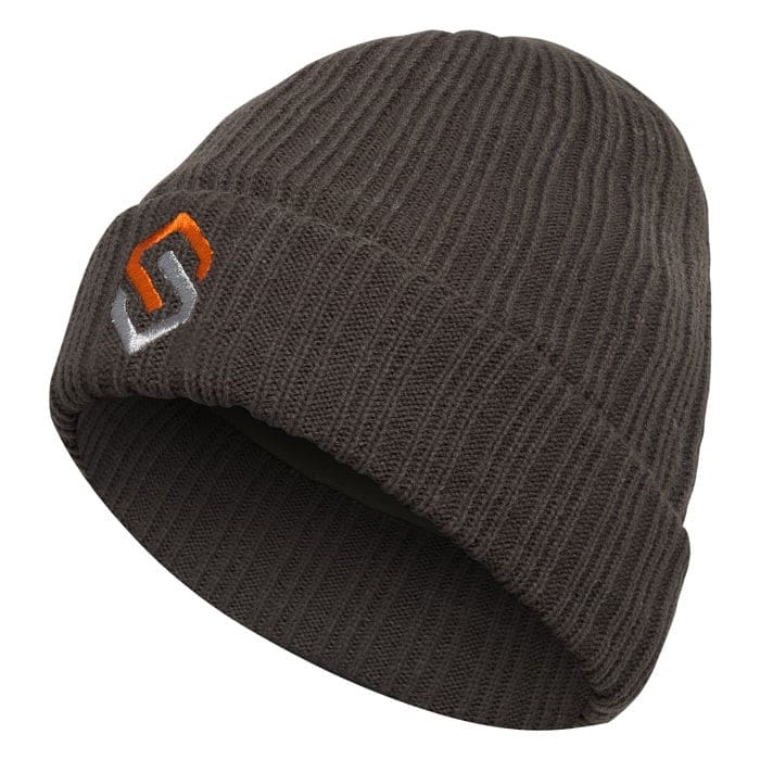 ScentLok Carbon Alloy Knit Cuff Beanie in Charcoal with cuff rolled up