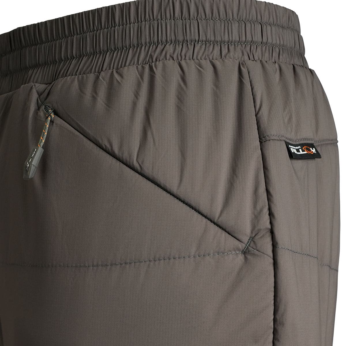 ScentLok BE:1 Reactor Puffy Pant elastic waistband and zippered waist pocket
