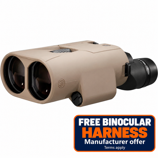 SIG Sauer ZULU6 HDX PRO 18x50 with free binocular harness manufacturer offer; terms apply